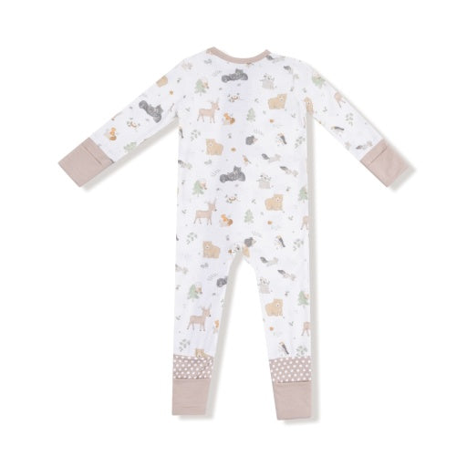 Angel Dear Woodland Babies 2-Way Zipper Romper