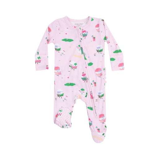 Angel Dear Golf Pros Girl 2-Way Zipper Ruffle Back Footie