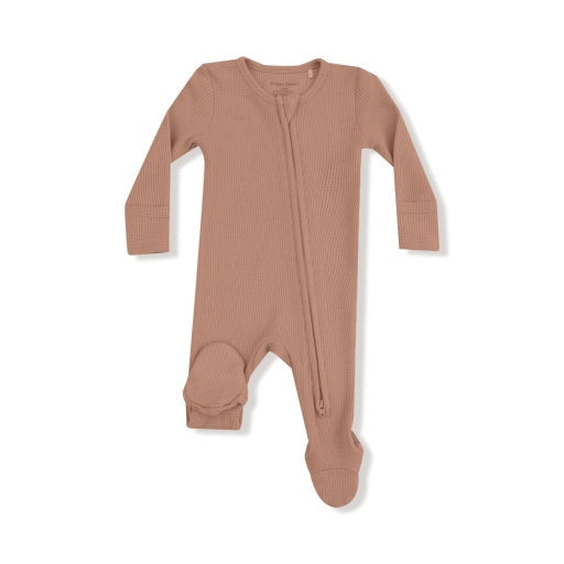 Angel Dear Basics Cafe Au Lait 2-Way Zipper Footie