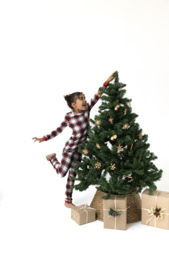 Holiday Plaid L/S Loungewear Set by Angel Dear