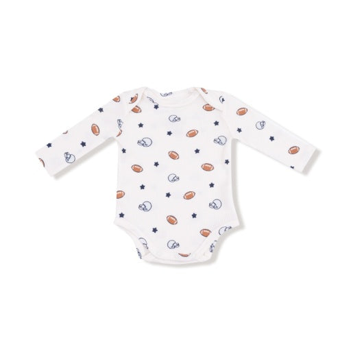 Angel Dear Footballs and Stars Lap Shoulder Bodysuit