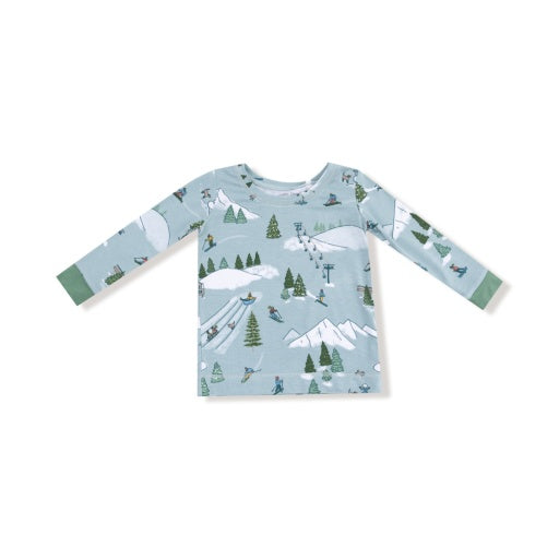Angel Dear Winter Fun Skiers Long Sleeve Loungewear Set