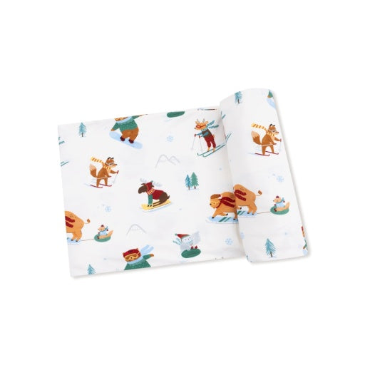 Angel Dear Winter Animal Sports Swaddle Blanket