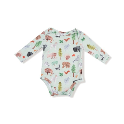 Angel Dear American Woodland Animals Lap Shoulder Bodysuit