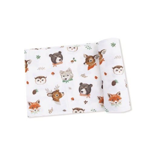 Angel Dear Woodland Animal Faces Swaddle Blanket