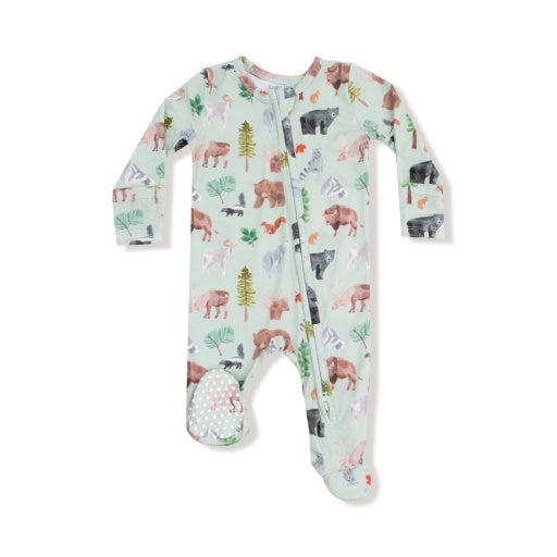 Angel Dear American Woodland Animals 2-Way Zipper Footie
