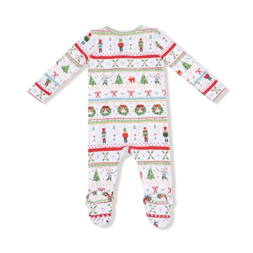 Angel Dear Nutcracker Fair Isle 2-Way Zipper Footie