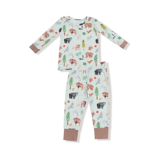 Angel Dear American Woodland Animals Long Sleeve Loungewear Set