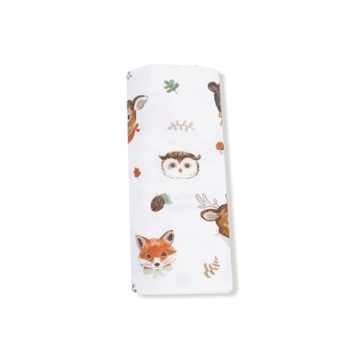 Angel Dear Woodland Animal Faces Swaddle Blanket