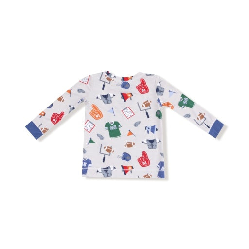 Angel Dear Game Day Grey Long Sleeve Loungewear Set