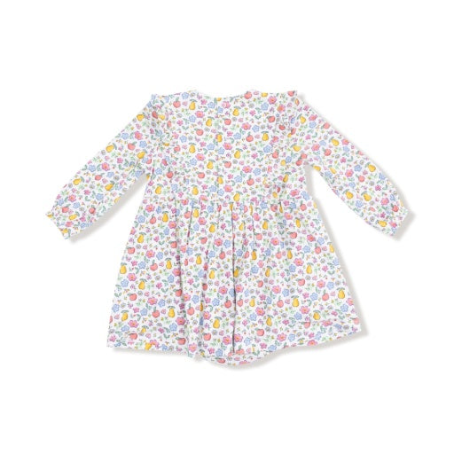 Angel Dear Fall Fruit Floral Ruffle Long Sleeve Bodysuit