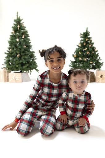 Holiday Plaid L/S Loungewear Set by Angel Dear