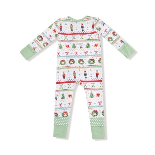 Angel Dear Nutcracker Fair Isle 2-Way Zipper Romper