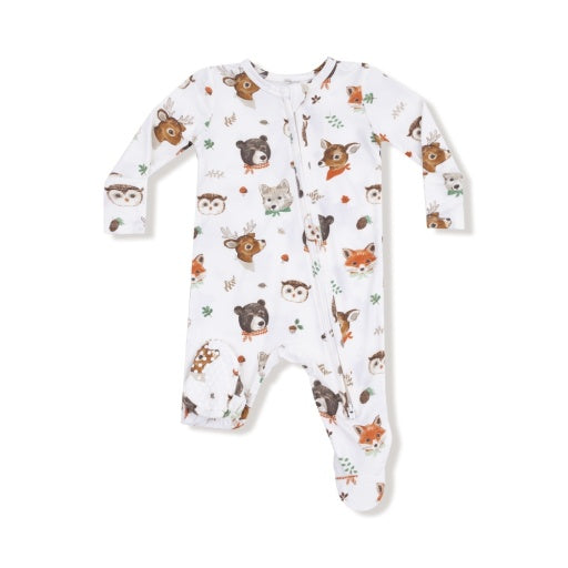Angel Dear Woodland Animal Faces 2-Way Zipper Footie