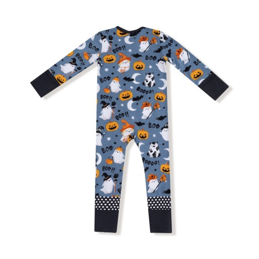 Angel Dear Costumed Ghosts Glow In The Dark 2-Way Zipper Romper