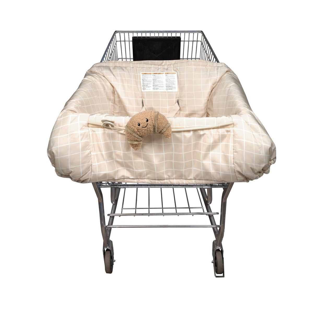 shopping cart and high chair cover in croissant by boppy