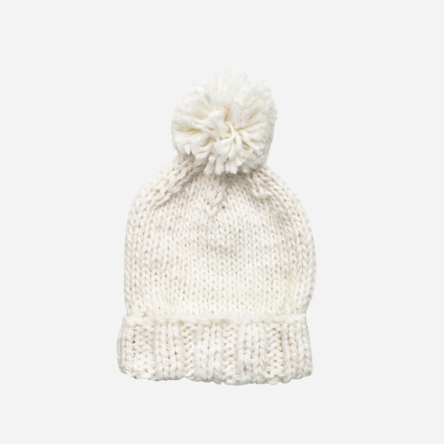 Classic Pom Hat, Cream by The Blueberry Hill