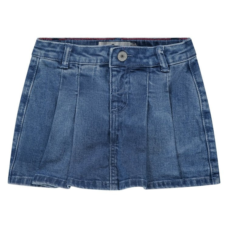 Girls Denim Skort- Medium Blue by Stains & Stories