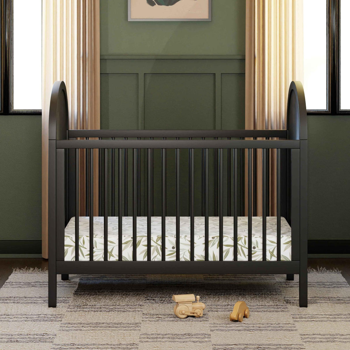 Babyletto Bondi Cane 3-in-1 Convertible Crib with Toddler Bed Conversion Kit