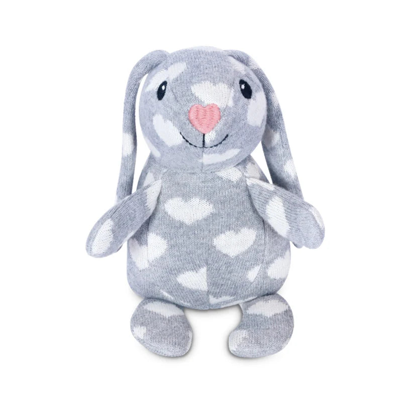 Knit Patterned Bunny Plush - Valentine by Apple Park