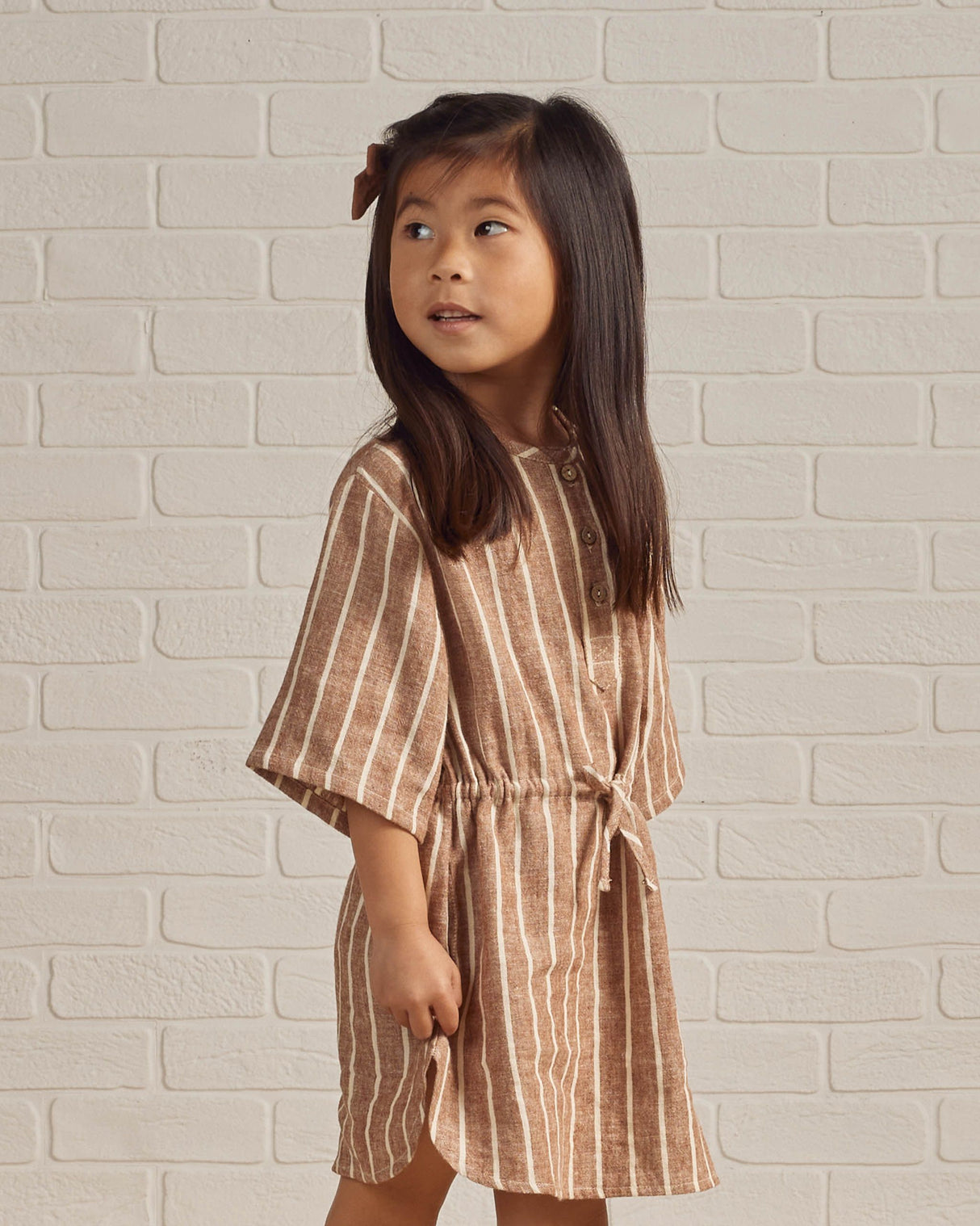 eleni dress || cedar pinstripe by Rylee + Cru