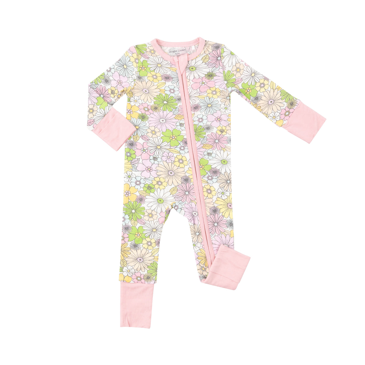 2-Way Zipper Romper - Mixed Retro Floral by Angel Dear