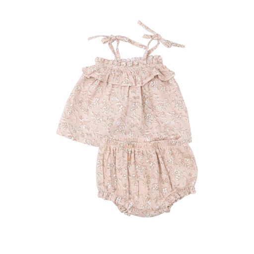 Ruffle Top & Bloomer - Baby's Breath Floral by Angel Dear