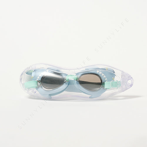 Salty the Shark Mini Swim Goggles Aqua by SUNNYLiFE