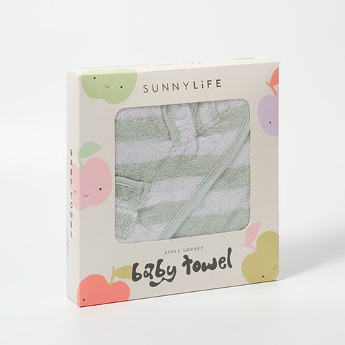 Baby Character Towel Apple Sorbet Pastel Green by SUNNYLiFE
