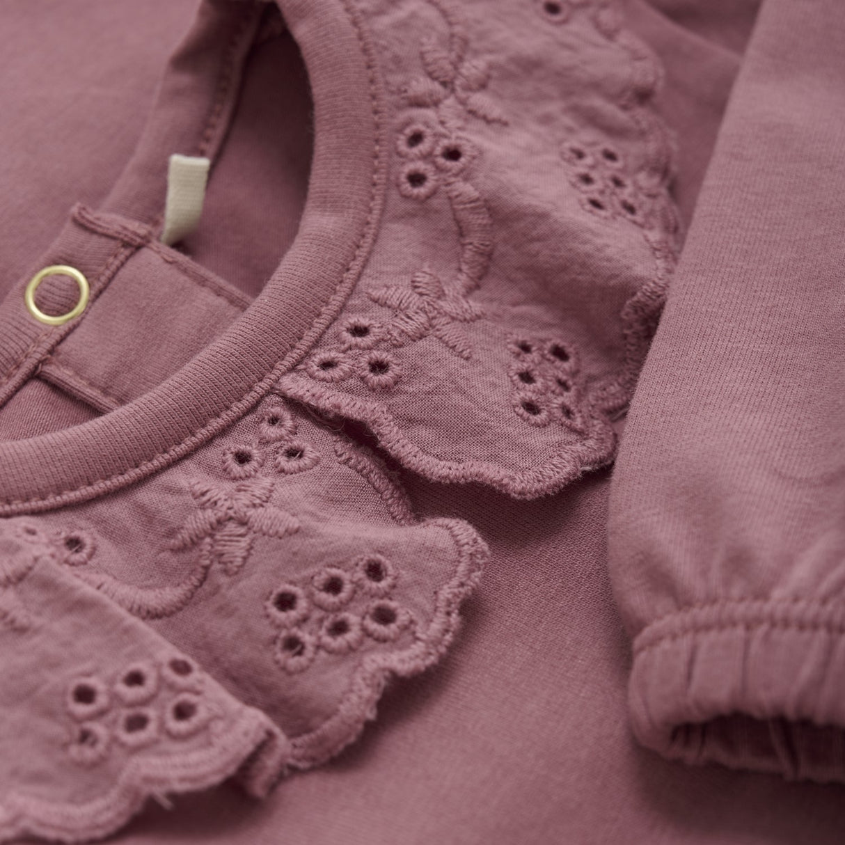 Collared Bodysuit - Deco Rose by Minymo