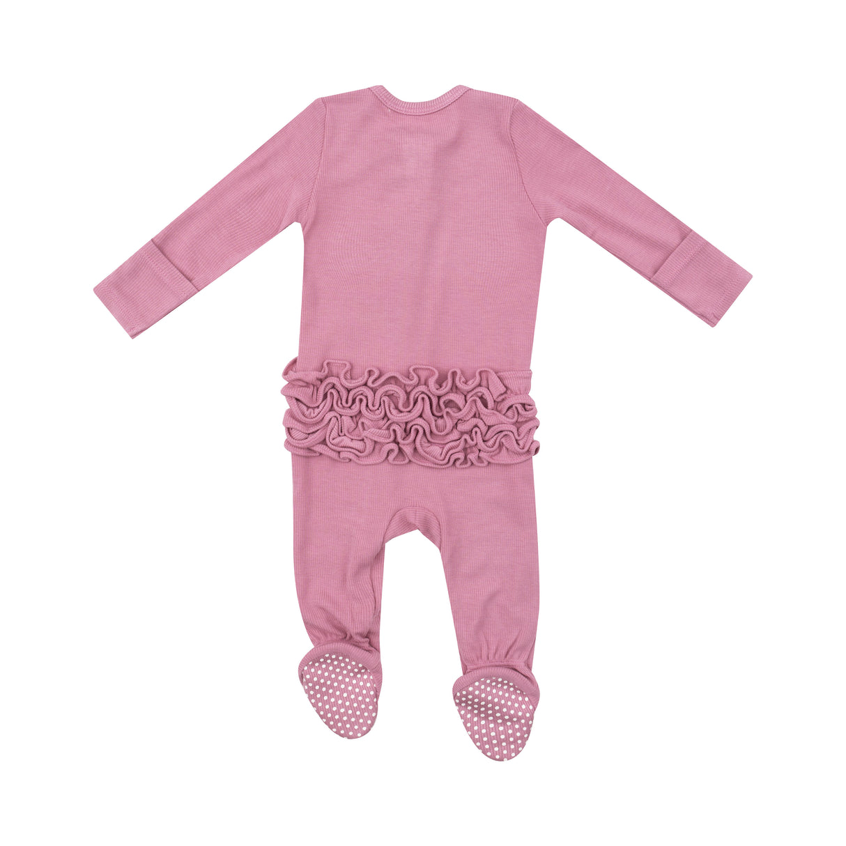 2 Way Ribbed Zipper Footie - Basics Solid Wild Rose by Angel Dear