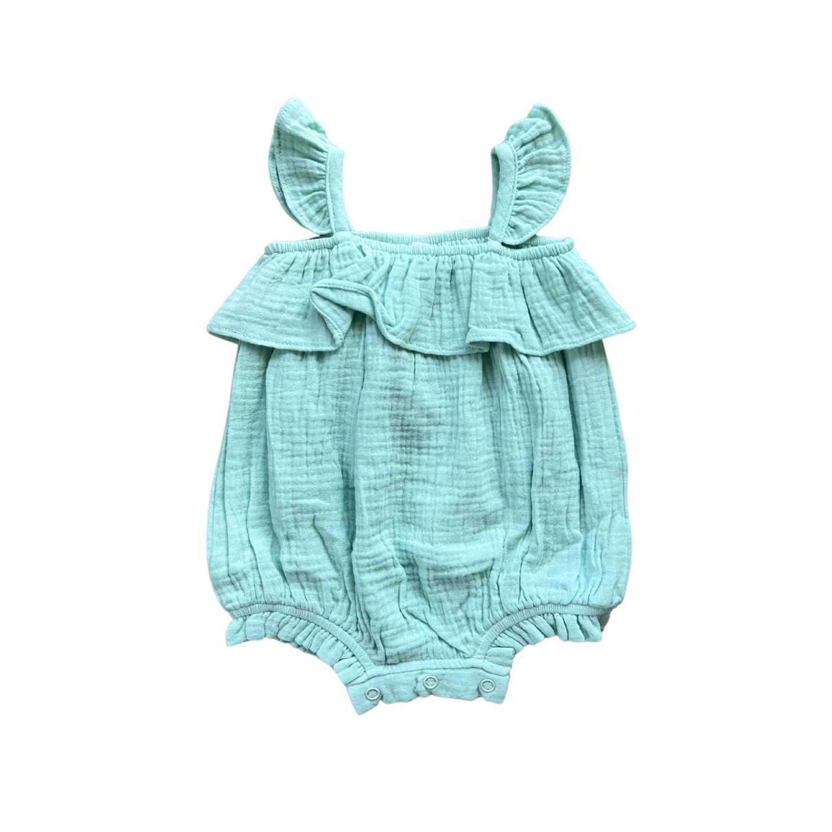 Gauze Bubble Romper- Harbor Blue by Babysprouts