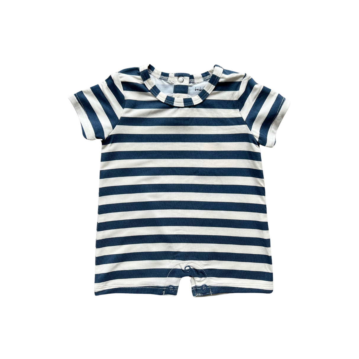 Tee Romper- Naval Stripe by Babysprouts