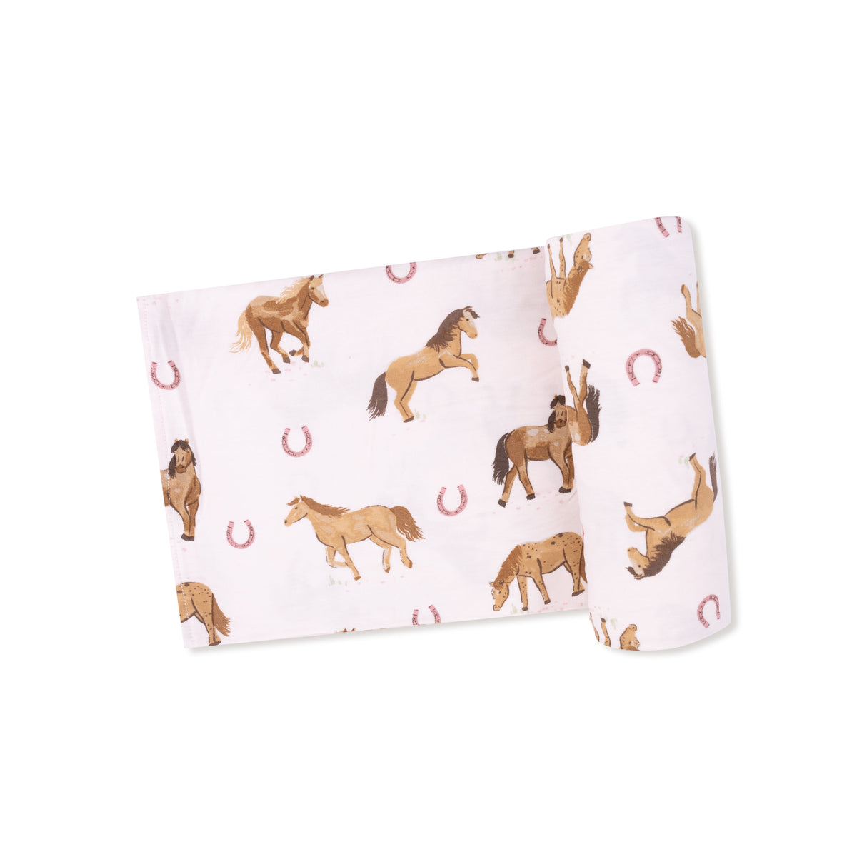 Horses- Pink- Swaddle Blanket by Angel Dear