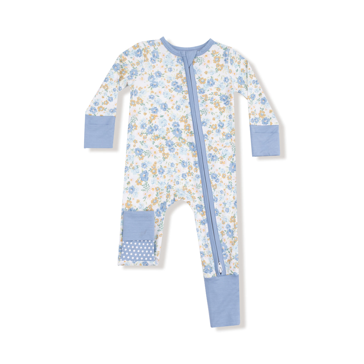 Sweet Rose Calico - 2 Way Zipper Romper by Angel Dear