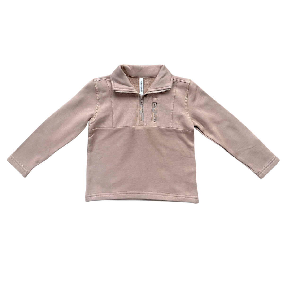 Boy's 3/4 Fleece Zip Sweatshirt- Portabella by Babysprouts