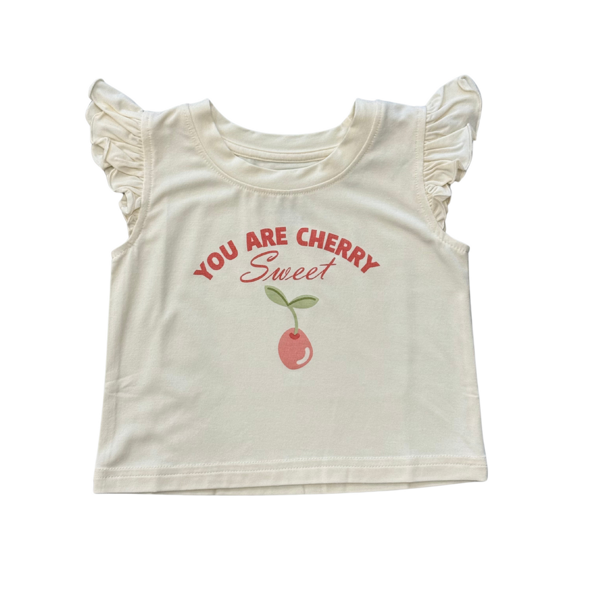 Girl's Sleeveless Top- You Are Cherry Sweet by Babysprouts