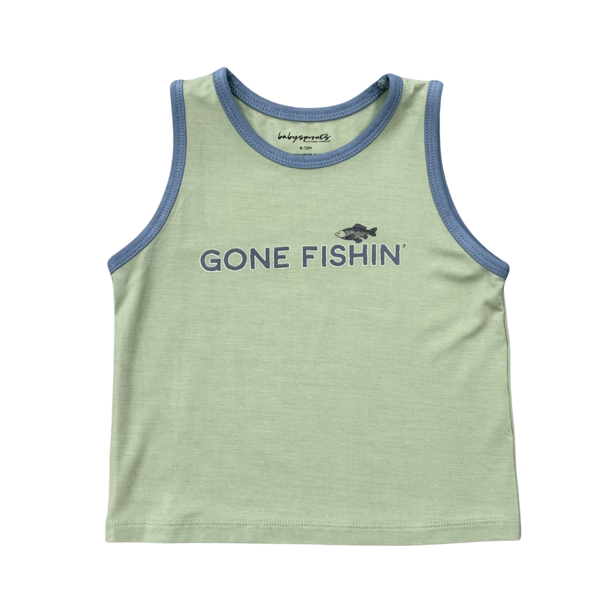 Boy's Tank Top- Gone Fishin by Babysprouts