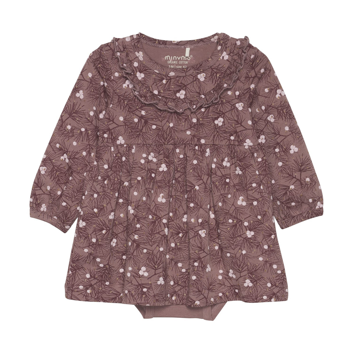 Long Sleeve Dress in Rose Taupe by Minymo