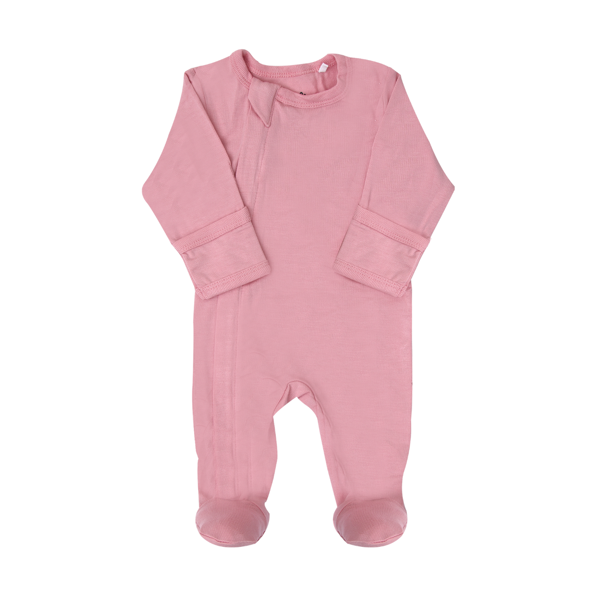 Modal Zipper Footie - Silver Pink by Coccoli