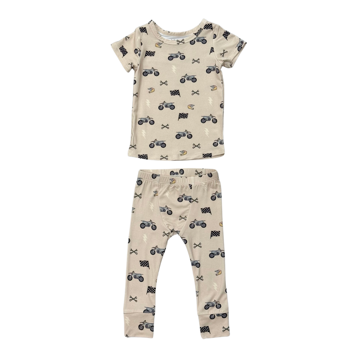 Short Sleeve Lounge Set- Dirt Bikes by Babysprouts