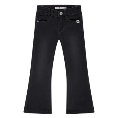 Girls Denim Flare Pants- Dark Grey by Stains & Stories