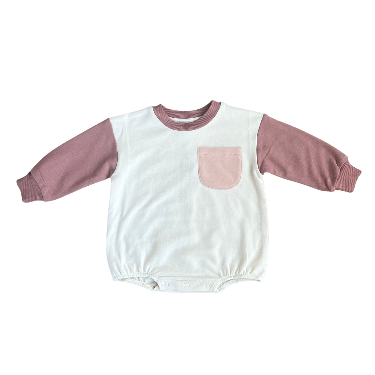 Colorblock Romper - Burlwood by Babysprouts