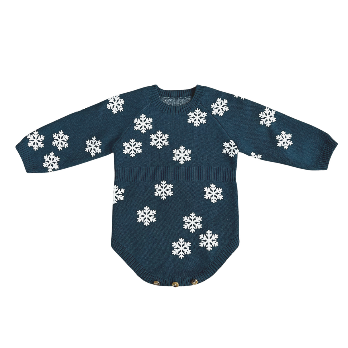 Knit Sweater Romper - Snowflake by Babysprouts