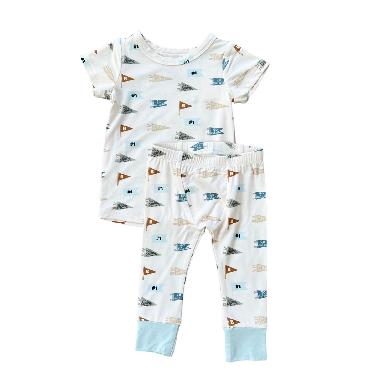 Short Sleeve Lounge Set - Retro Banner by babysprouts