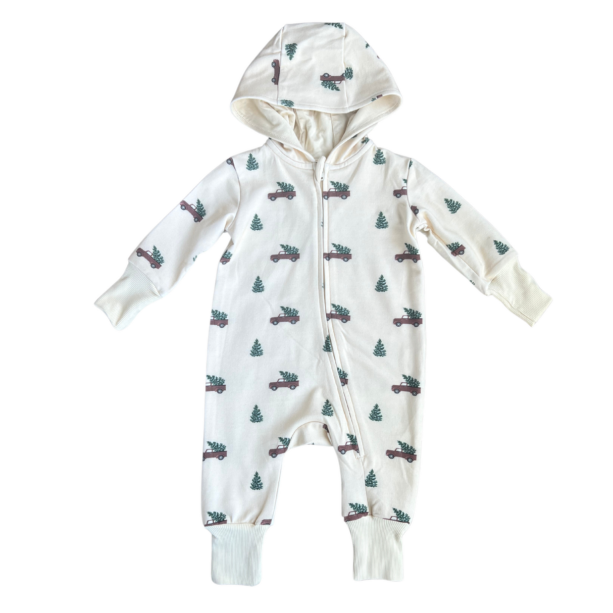 Zip Romper - Christmas Truck by Babysprouts