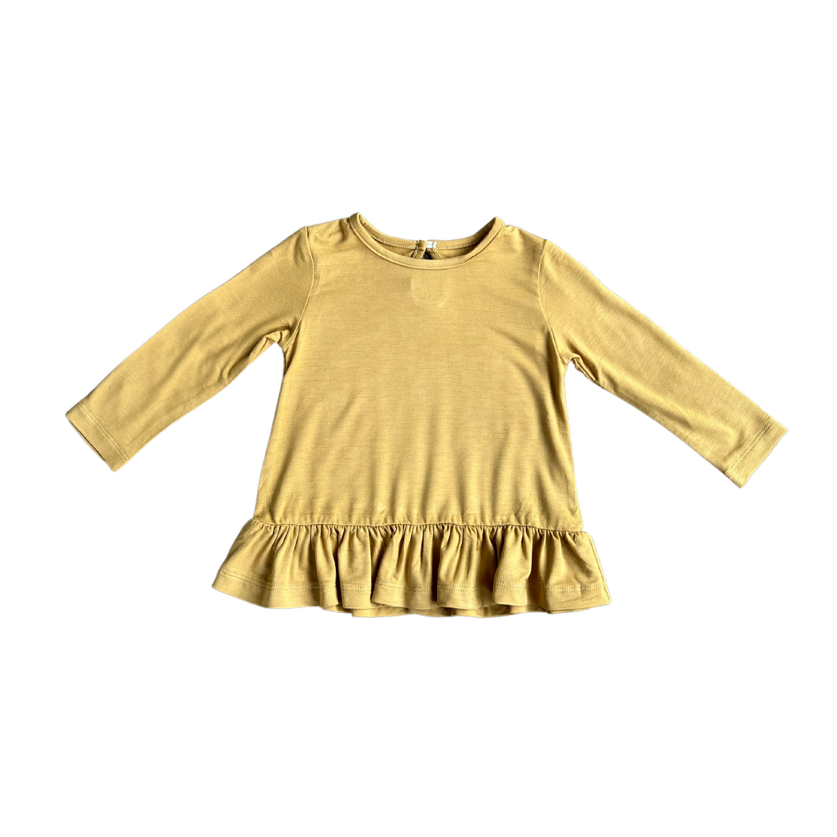 Long Sleeve Peplum Top - Mustard by babysprouts