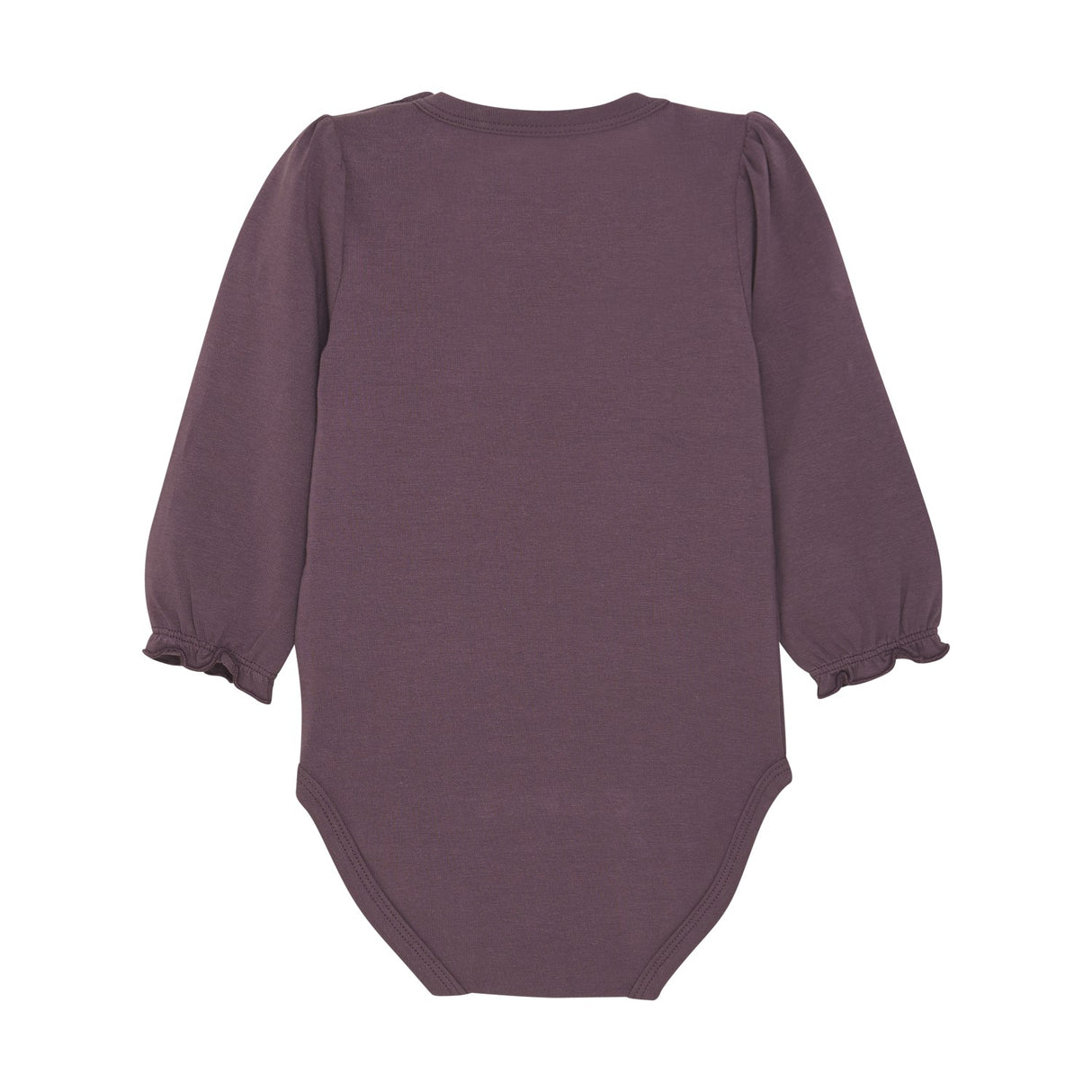 Long Sleeve Bodysuit - Black Plum by Minymo
