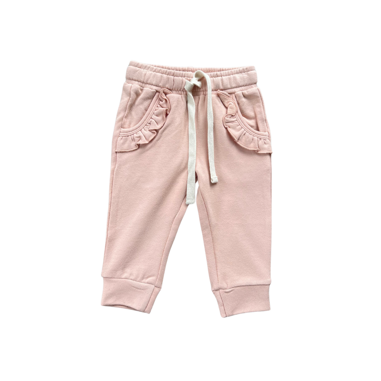 Girl's Ruffle Joggers - Blush by babysprouts