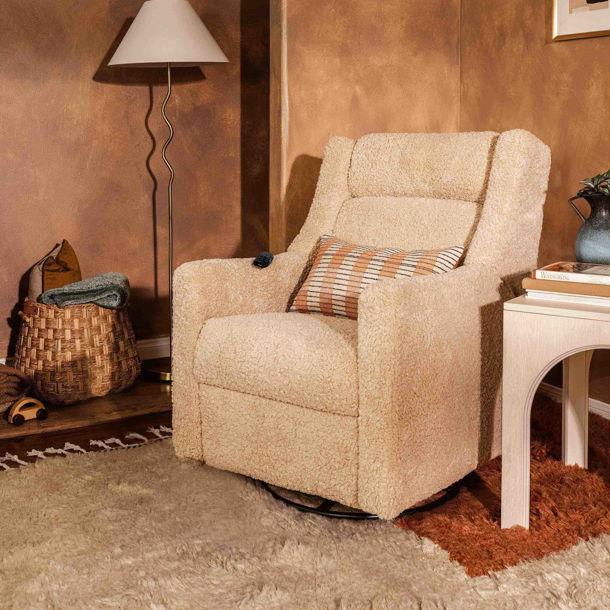Babyletto Kiwi Deluxe Power Recliner & Swivel Glider with Heat and Massage